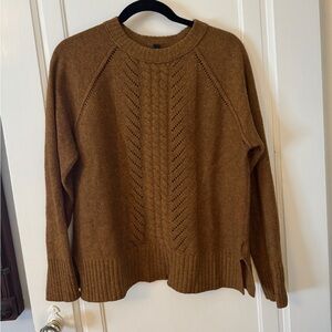 J. Crew Tan Knit Sweater Wool size M